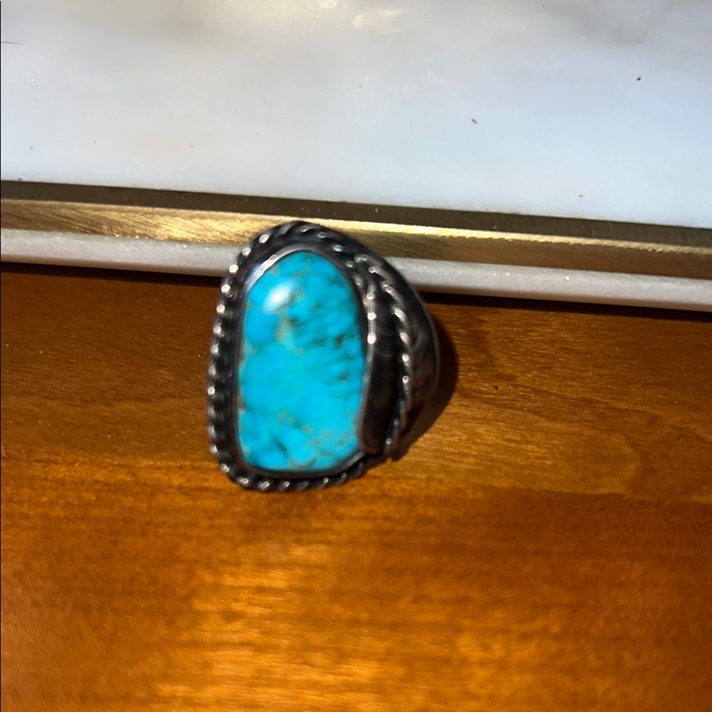 Turquoise Stone Silver Ring